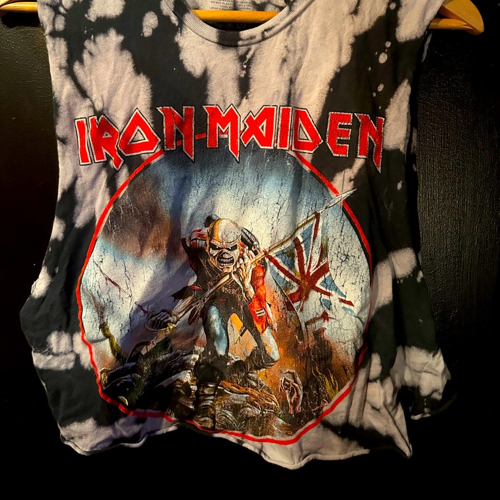 Women’s M Iron Maiden crop tank top